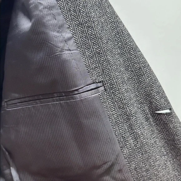 Ermenegildo Zegna Soft Pure Cashmere Blazer Jacket Coat Black Gray Men's US 42 R